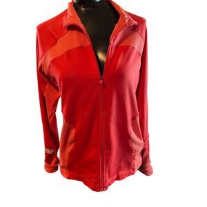 Adidas ClimaCool Women's Peach/Pink/Orange Large Athletic Workout Jacket